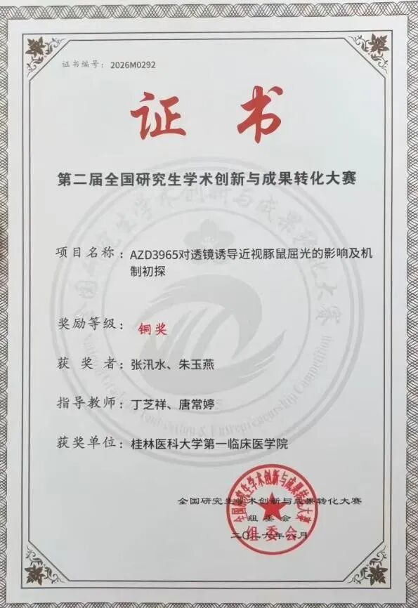 医学技术专业学子在第二届全国研究生学术创新与成果转化大赛喜获1银4铜佳绩