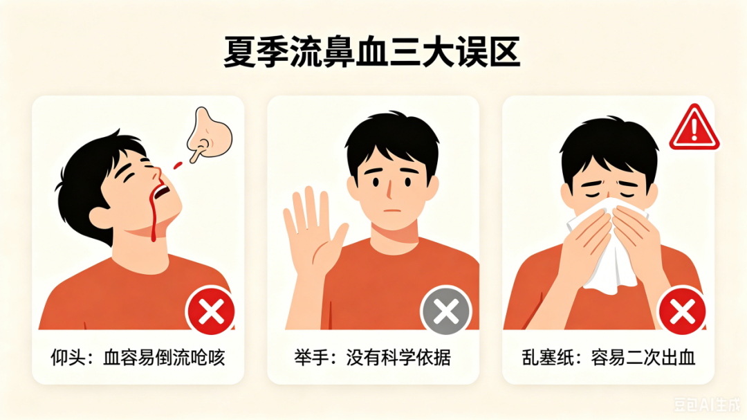 医语辟谣｜流鼻血仰头、举手、塞纸？全是错的！