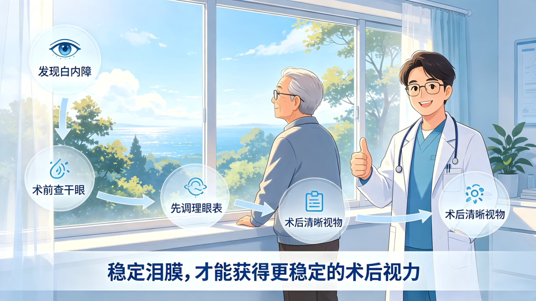 做白内障手术,为什么医生建议先治干眼?很多人都忽略了
