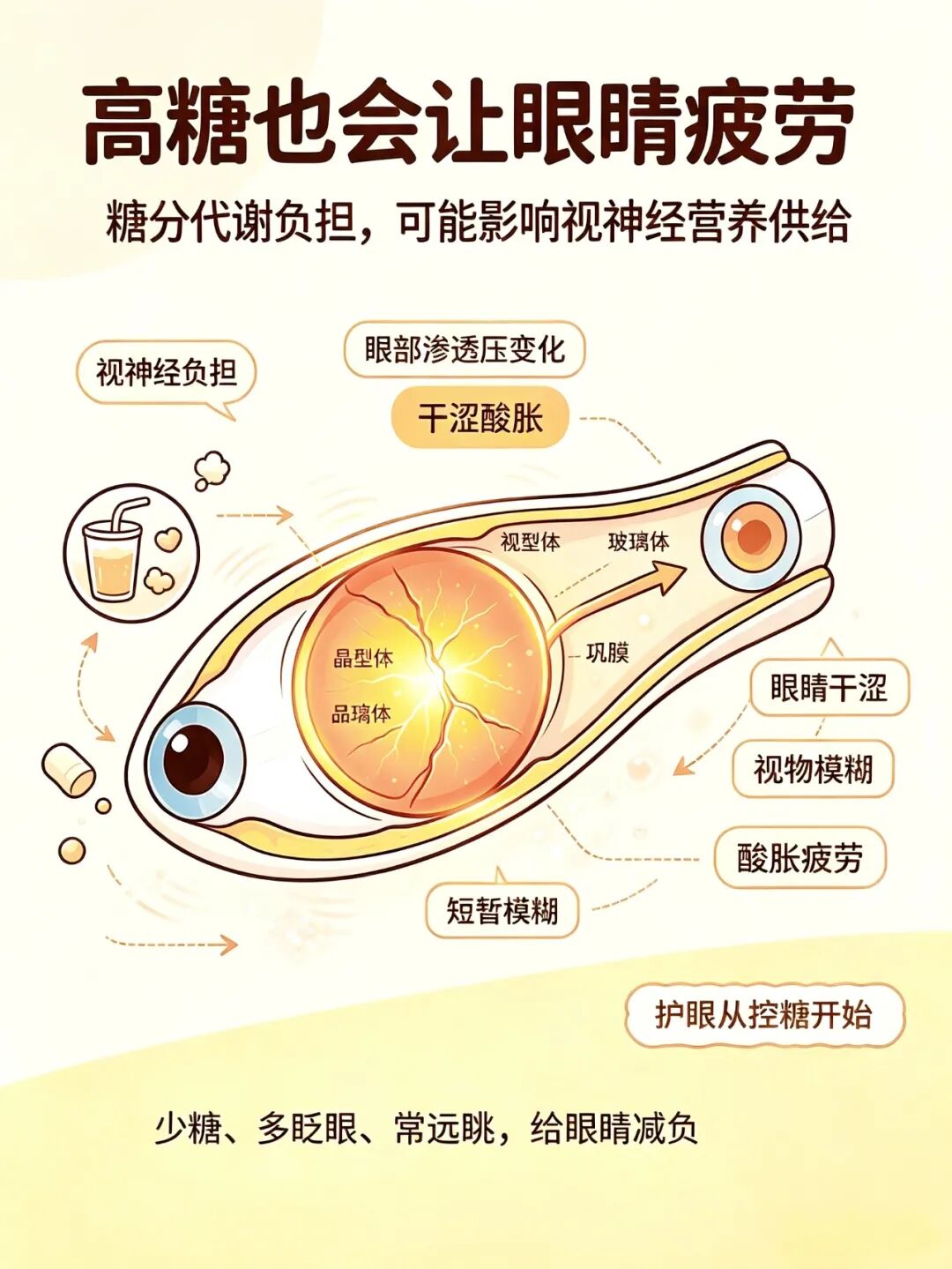 秋天的第一杯奶茶很甜，但别让甜蜜偷走你的好视力