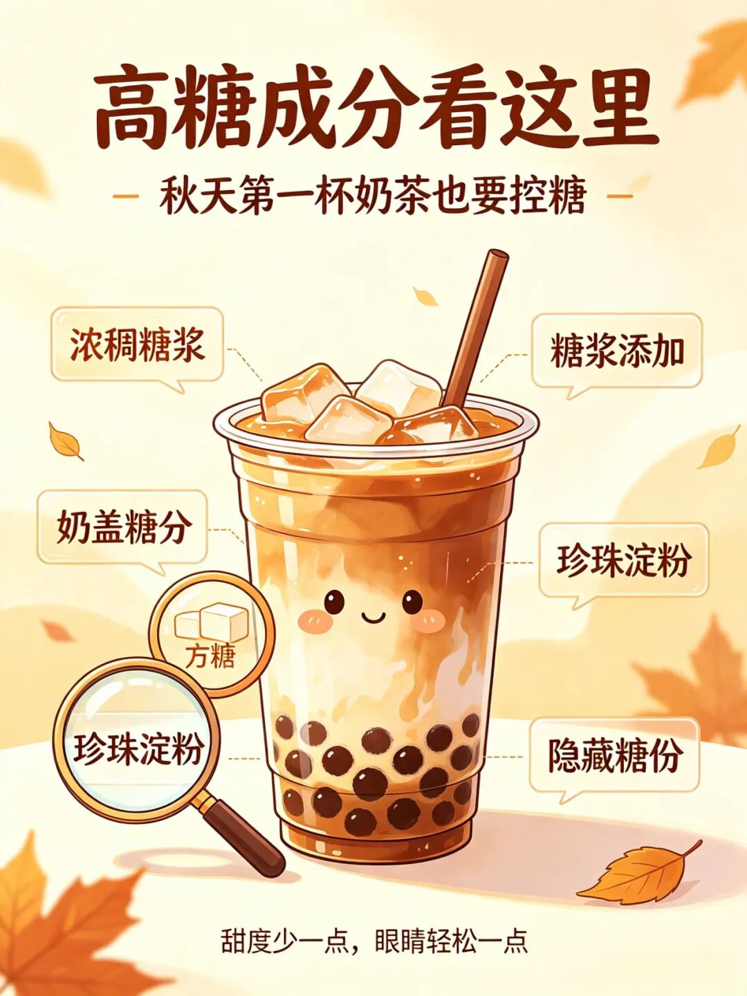 秋天的第一杯奶茶很甜，但别让甜蜜偷走你的好视力