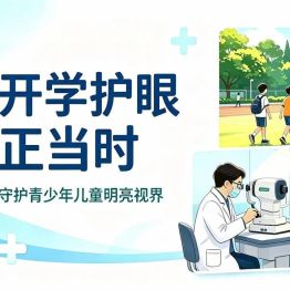 开学护眼正当时，守护青少年儿童“睛”彩视界