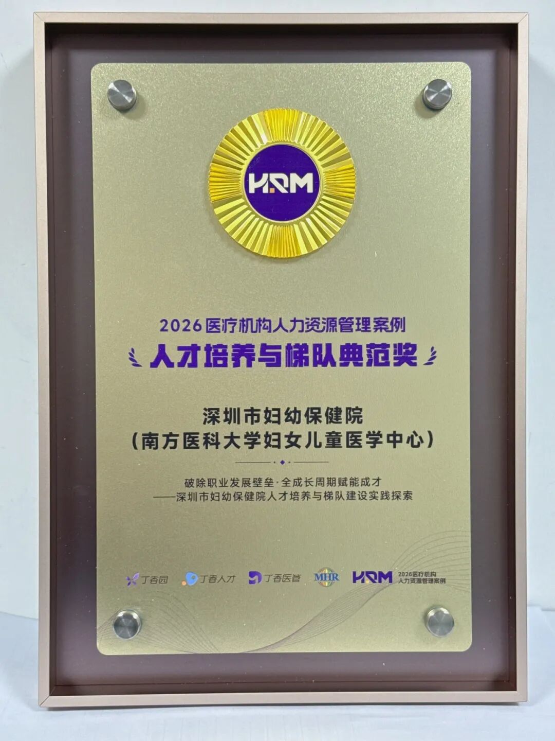 深圳市妇幼保健院在 2026 医疗机构人力资源管理案例征集活动中斩获佳绩