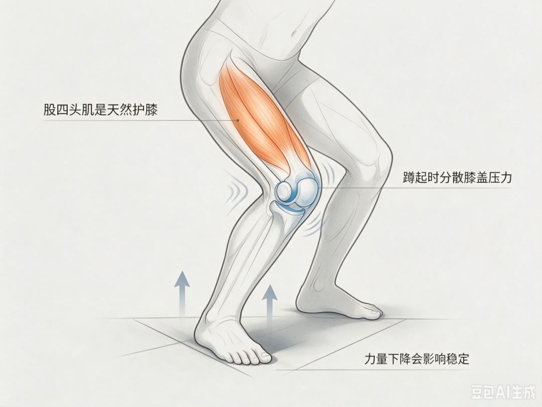 膝盖总发软打闪？别只盲目补钙，根源可能在这块肌肉无力