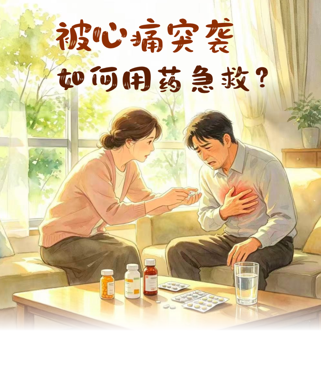 突发心绞痛，硝酸甘油、速效救心丸选哪个？急救怎么用？