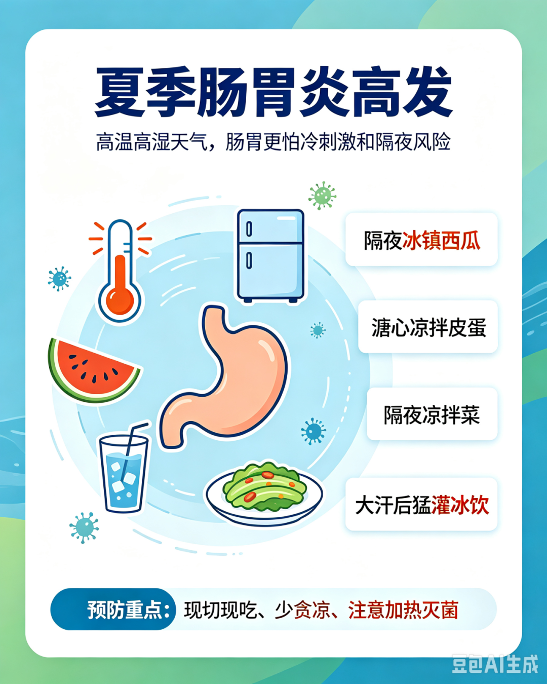 【人医科普】“冰箱不是保险箱！”这4类夏季“肠胃刺客”家家都有，看完赶紧自查