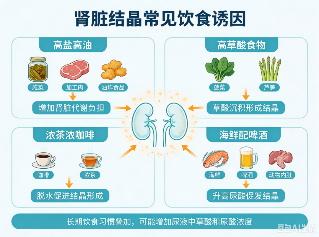 体检查出双肾结晶?别慌,这是身体发的「黄牌警告」,这么做大多能逆转