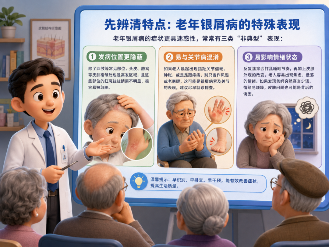 银屑病 “缠上” 爸妈别慌!这份老年 “牛皮癣” 科学应对指南请收好