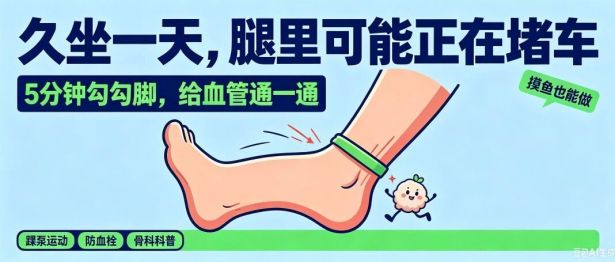 一个能预防血栓形成的“黄金动作”！超简单，每天只需 5 分钟