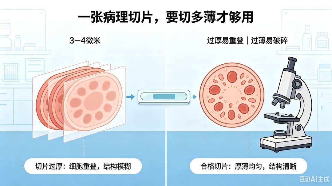 一张病理切片,要切多薄才够用?