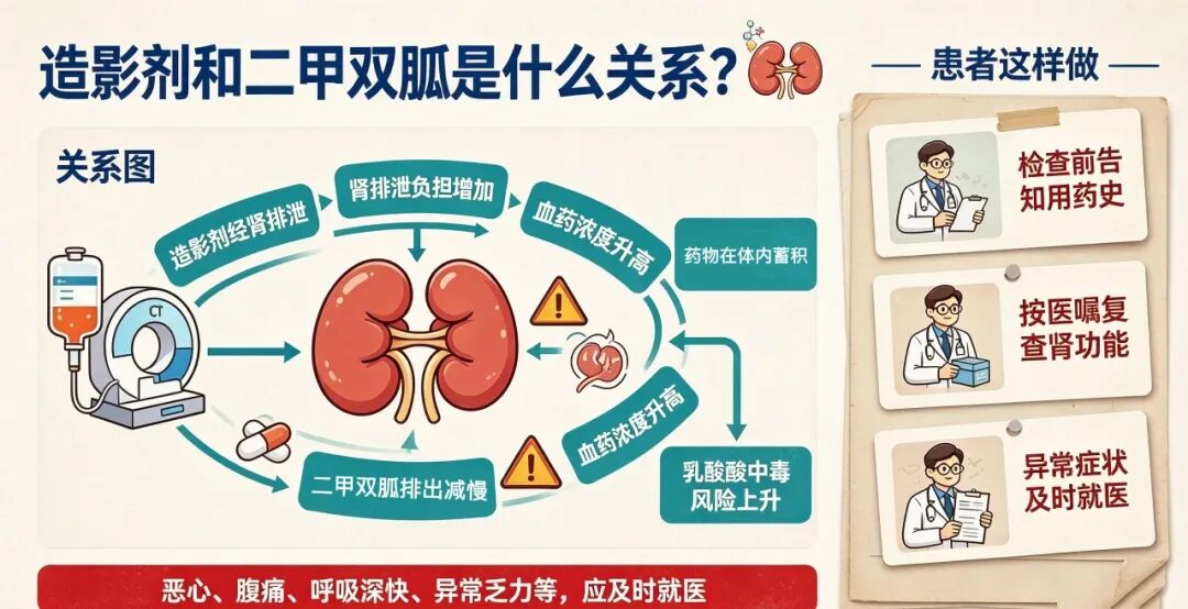 做心脏检查，为什么要停用二甲双胍？