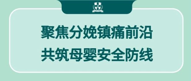 聚焦分娩镇痛前沿 共筑母婴安全防线