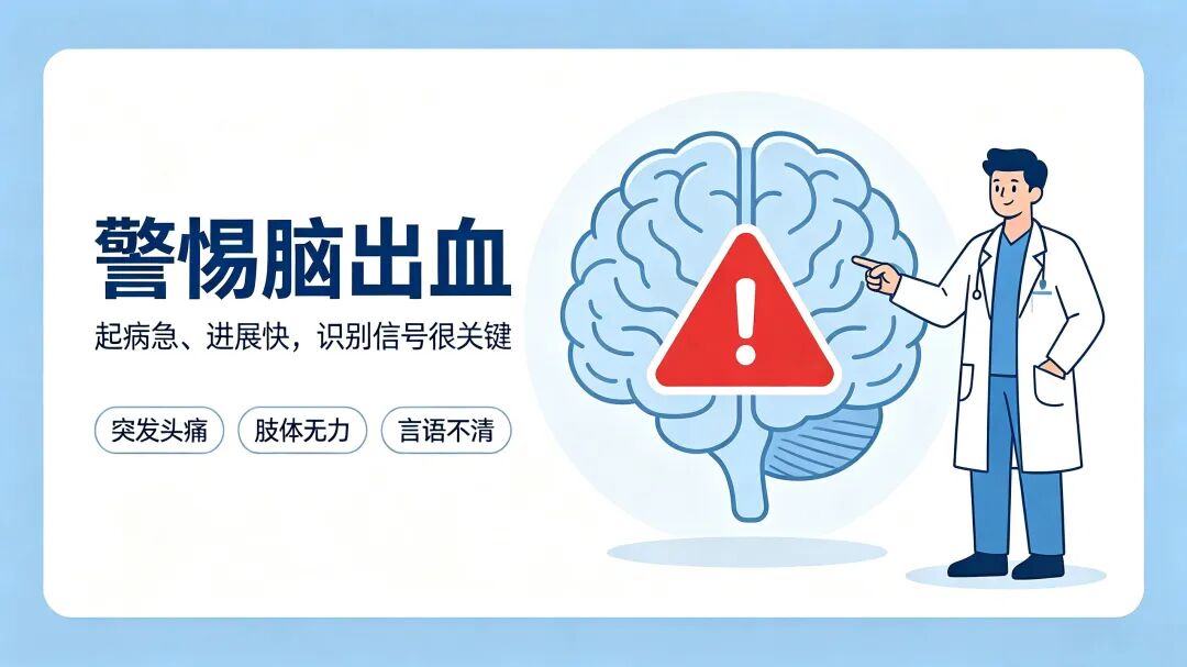 健康科普丨警惕脑出血!读懂预警信号,学会关键急救
