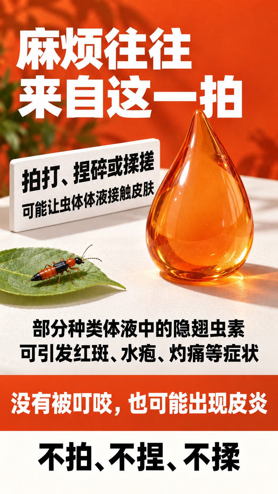 这种小虫千万别拍，毒液堪比硫酸！
