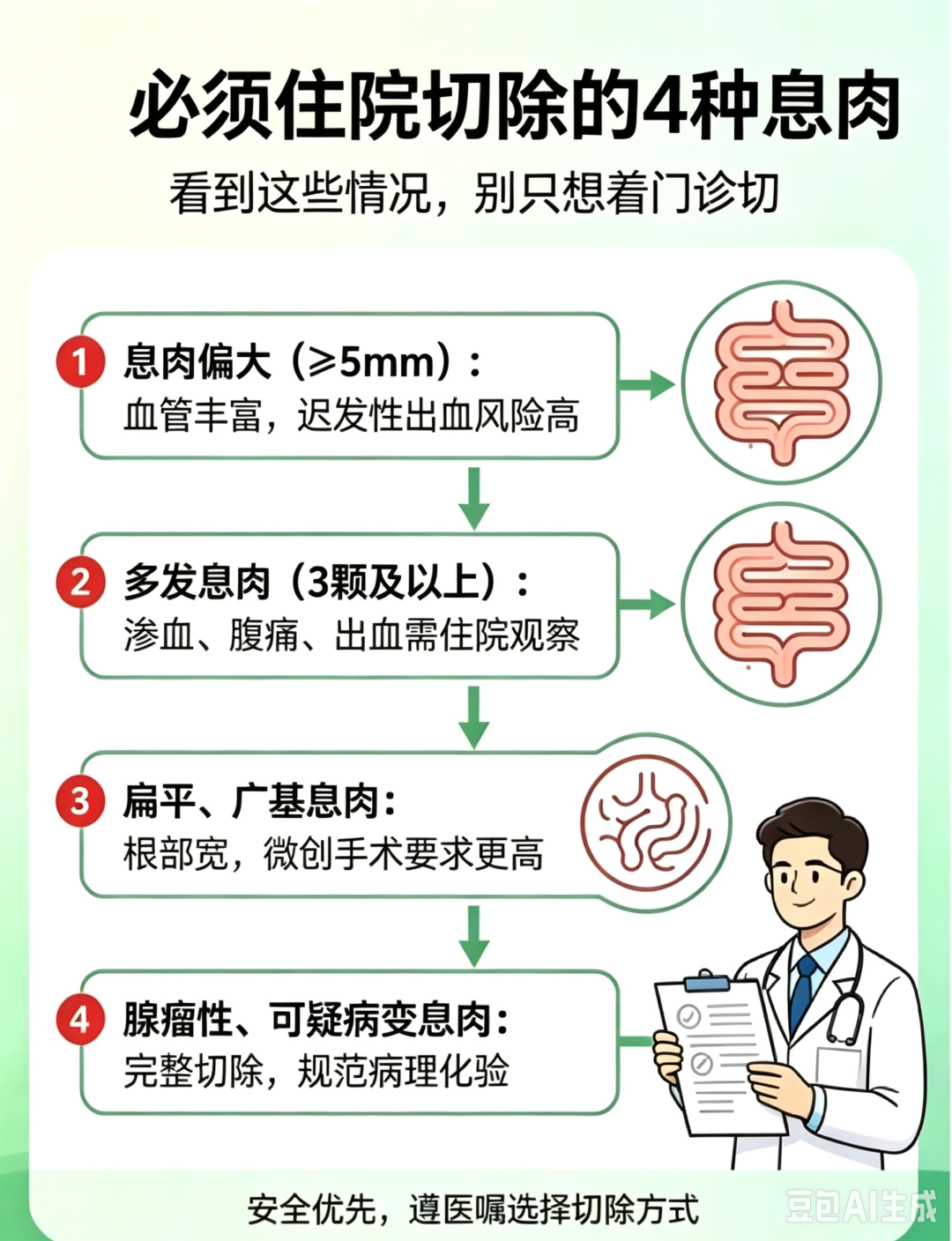 同样是切肠息肉，为啥有人当天回家，有人要住院？真相来了