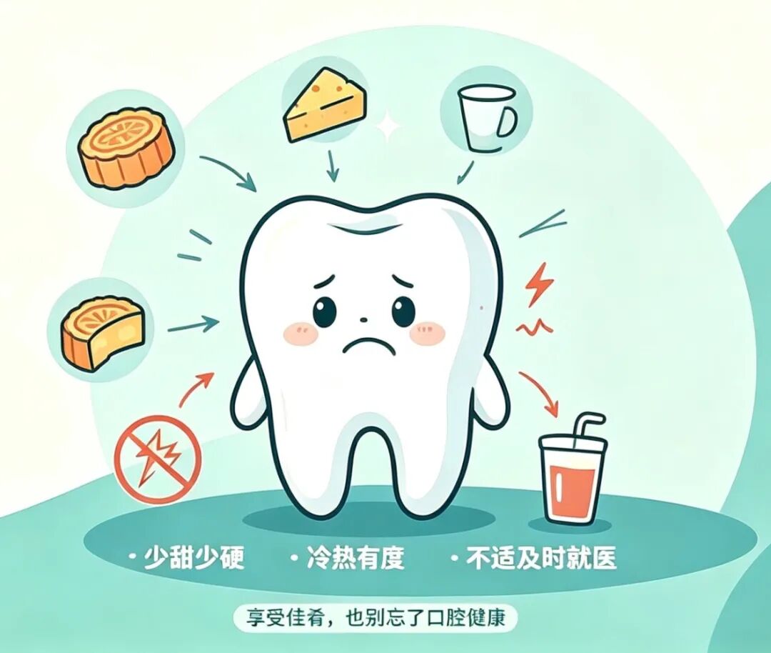 口腔健康提醒|月饼甜、蟹壳硬、冷饮冰:中秋护牙别大意