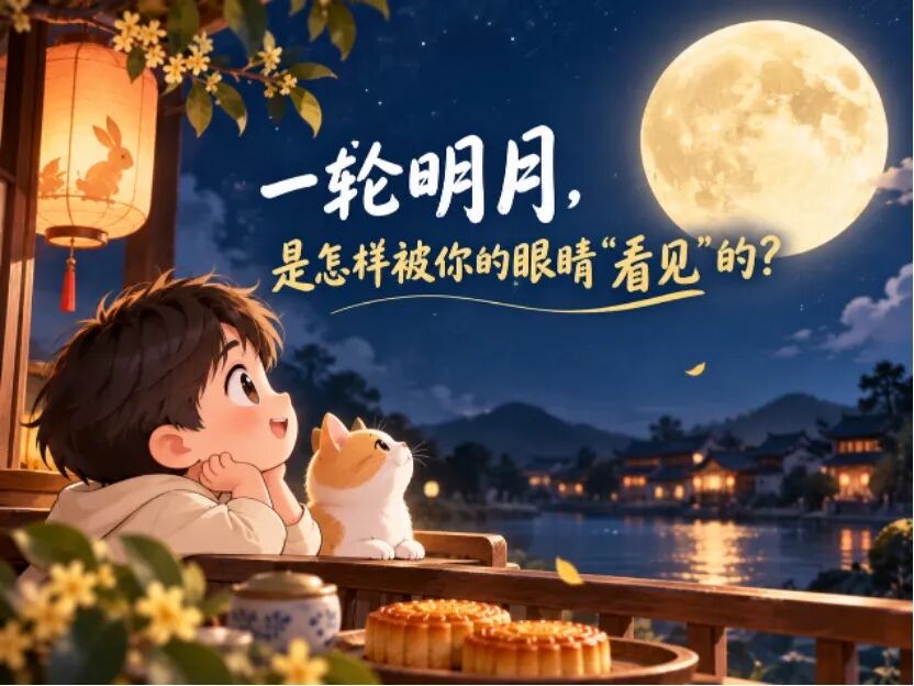 一轮明月，是怎样被你的眼睛“看见”的？
