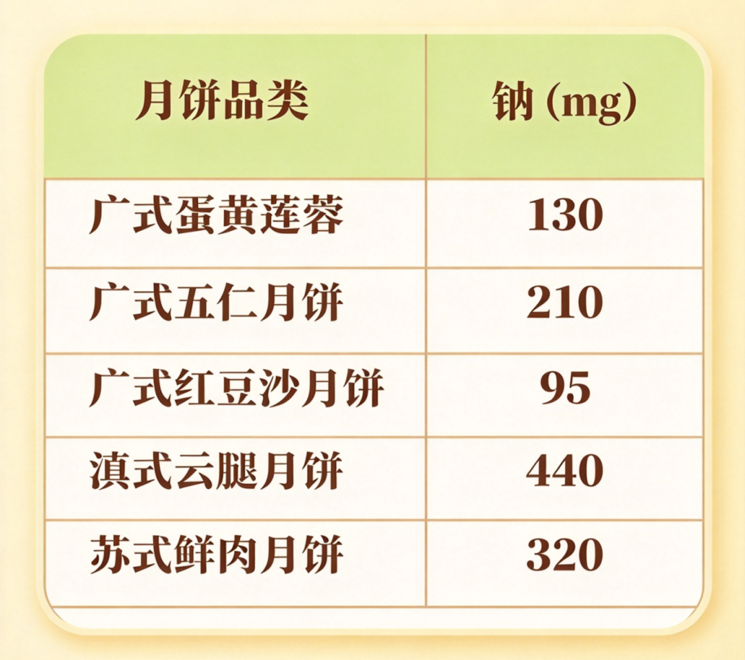 蛋黄莲蓉、五仁、云腿、红豆沙、低糖月饼，到底哪种更健康？