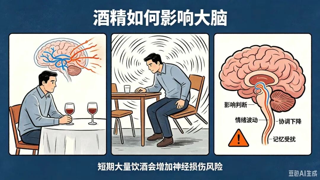 21岁青年的“醉酒”警示：从“视物模糊”看酒精对大脑的急性损伤