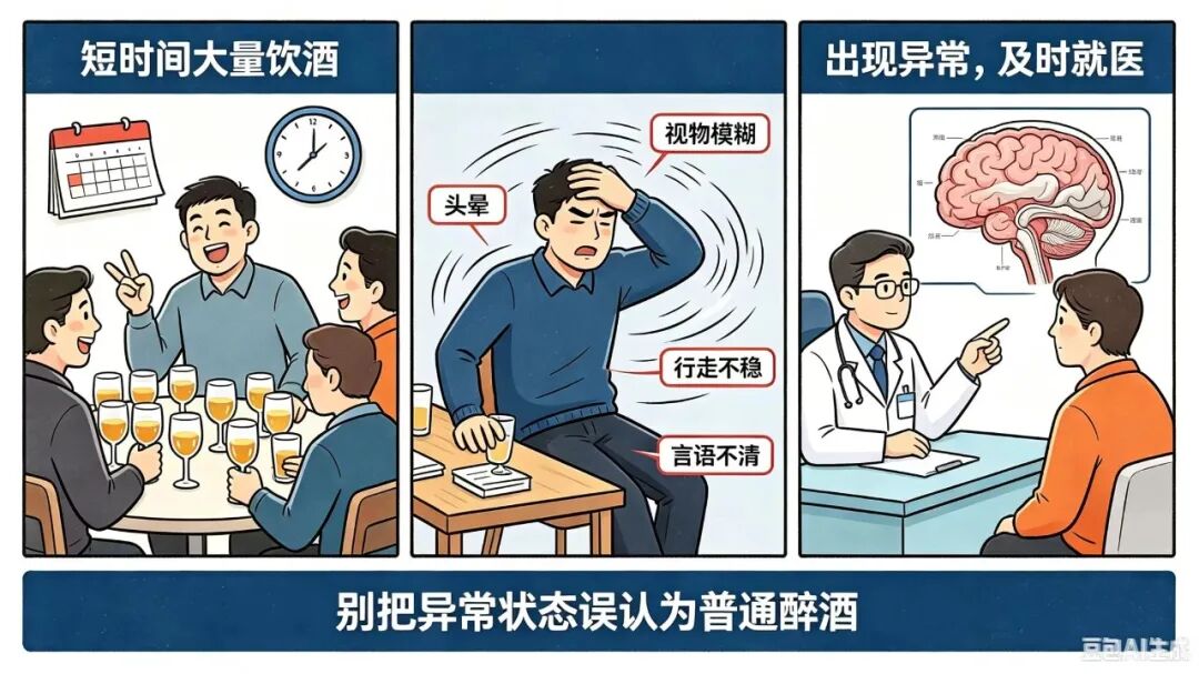 21岁青年的“醉酒”警示:从“视物模糊”看酒精对大脑的急性损伤
