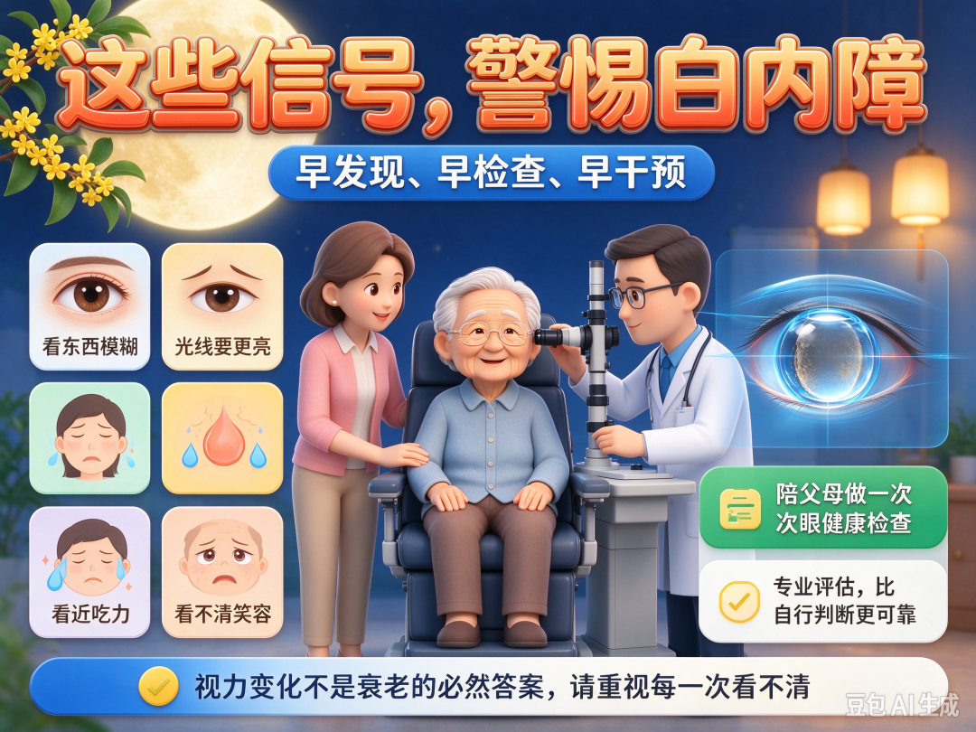 中秋团圆,别忽略父母眼中的 “朦胧”,警惕白内障!