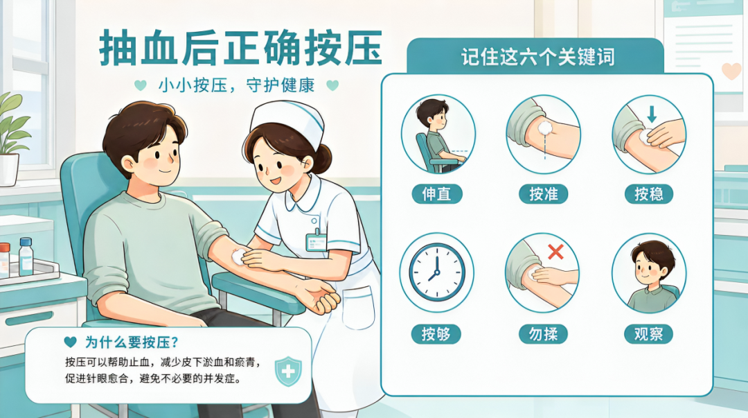 抽血完手臂淤青?原来是按压出了错