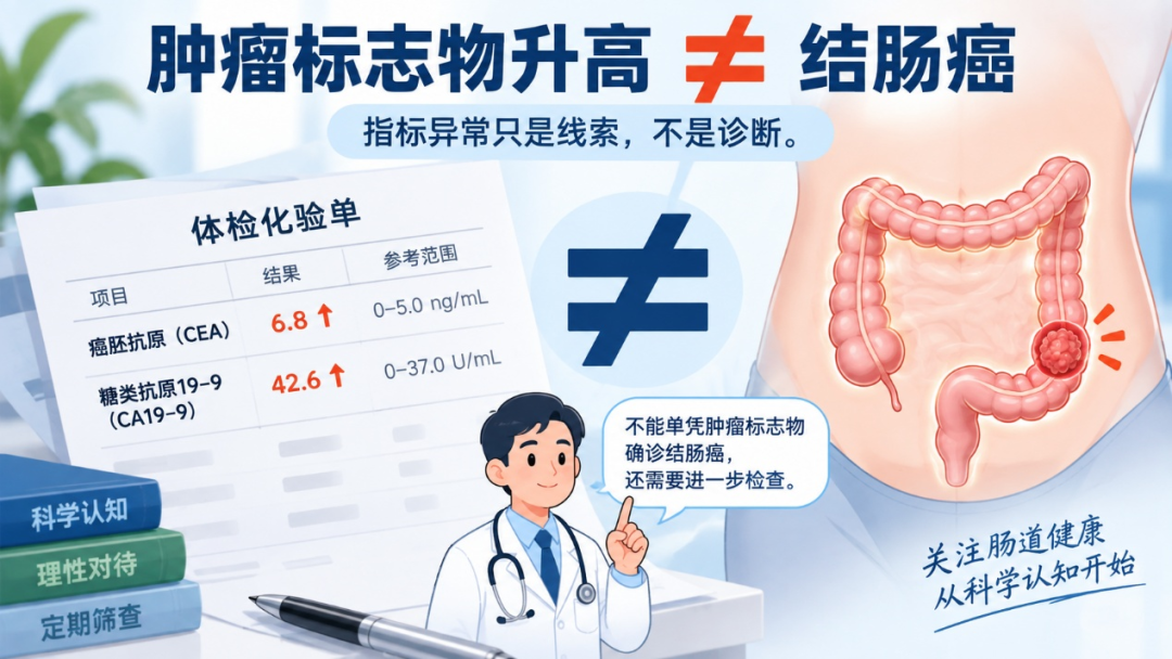 体检发现肿瘤标志物升高，就是得了结肠癌吗？