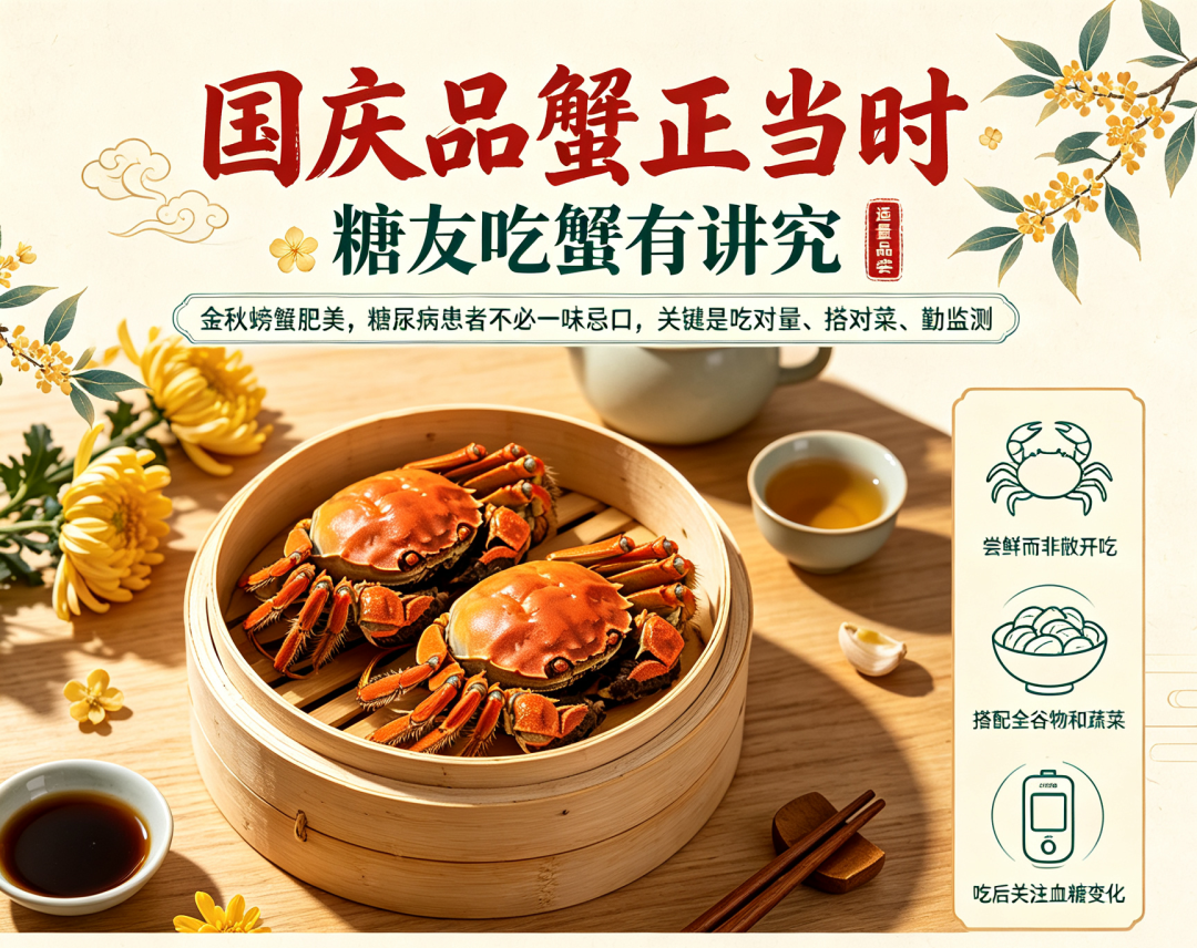 假期健康“医”点通 | 国庆品蟹正当时，糖友吃蟹有讲究