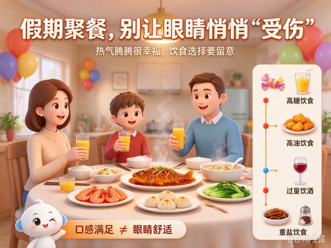 小心假期餐桌上的"伤眼雷区"，这份护眼饮食指南请收好！