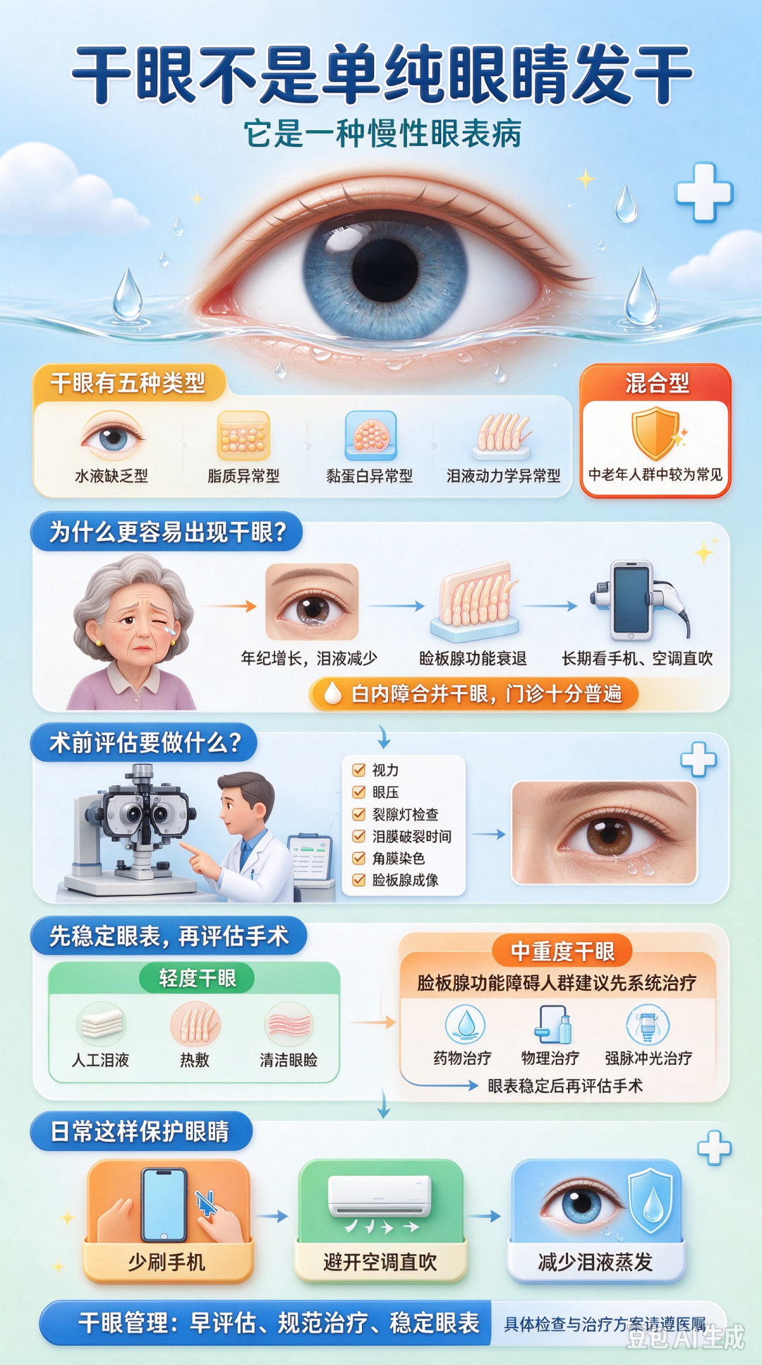 无惧时光·守护银龄|白内障术前先治干眼?