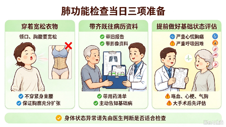 做肺功能检查前,要做好哪些准备?