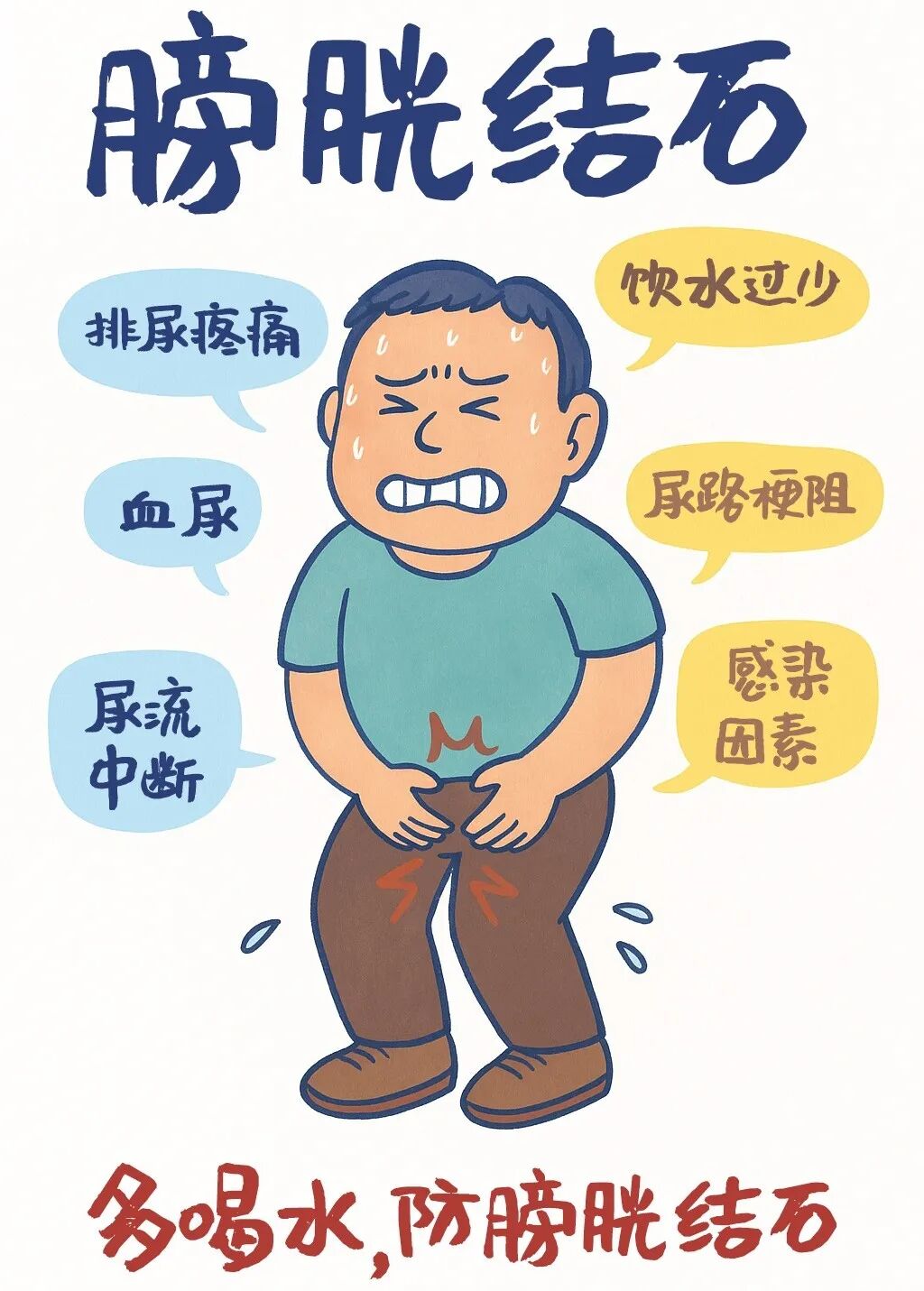 运动后尿尿“红通通”,别只当上火!小心膀胱结石