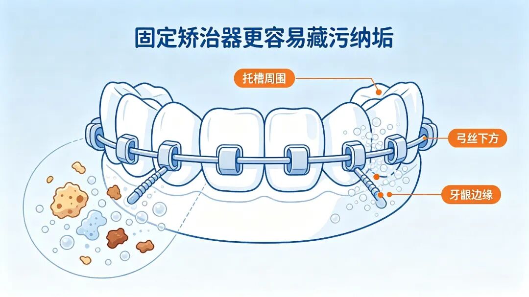 戴固定牙套,口腔卫生千万别忽视!