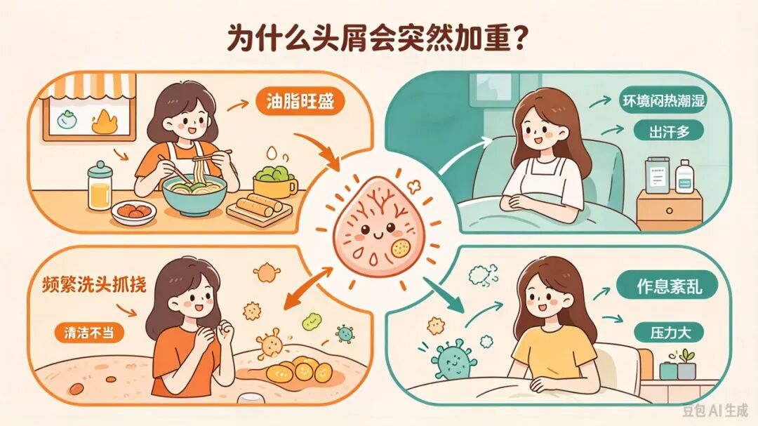 头痒头屑反反复复？根源不是脏，是这种真菌在“搞事”