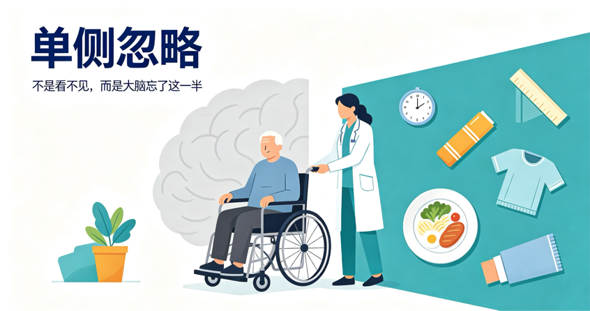 饭只吃一半、走路总撞墙？别骂患者粗心！是大脑忘了半侧世界