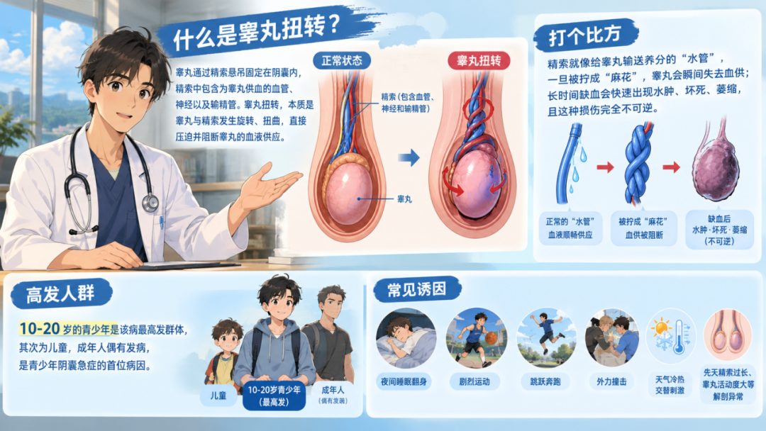17岁少年强忍10小时痛失睾丸！专家提醒：这种急症黄金救治仅6小时