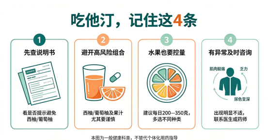 吃他汀,千万别乱吃水果!