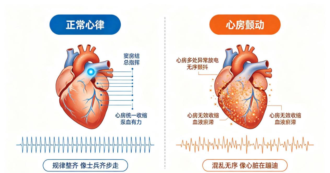 “医生,我心慌得厉害,心脏像在胸口里‘蹦迪’!”认识房颤:准确识别科学防范