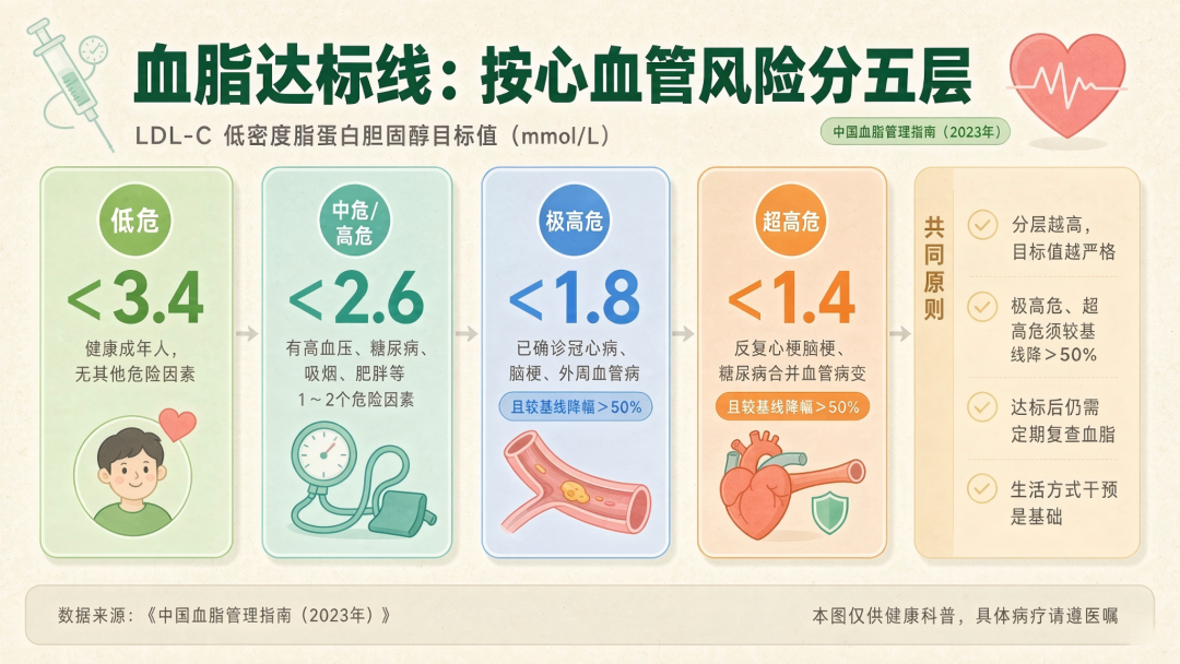 有箭头不用药?没箭头反而要治?读懂血脂化验单,关键不在箭头,在“风险分层”