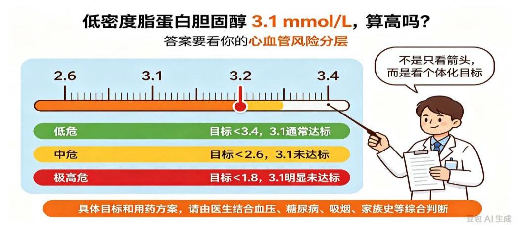 有箭头不用药?没箭头反而要治?读懂血脂化验单,关键不在箭头,在“风险分层”